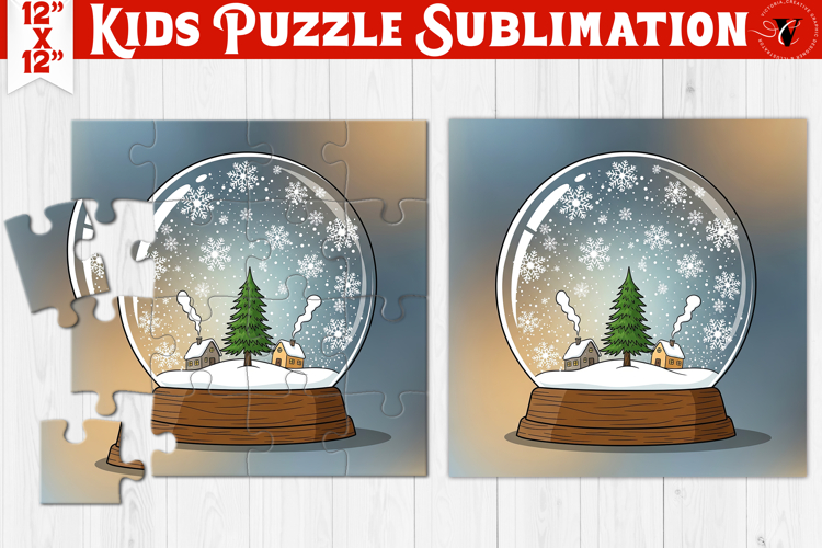 Kids puzzle | Christmas Scenes | glass ball
