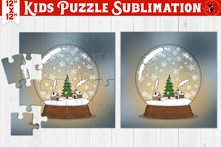 Kids puzzle | Christmas Scenes | glass ball