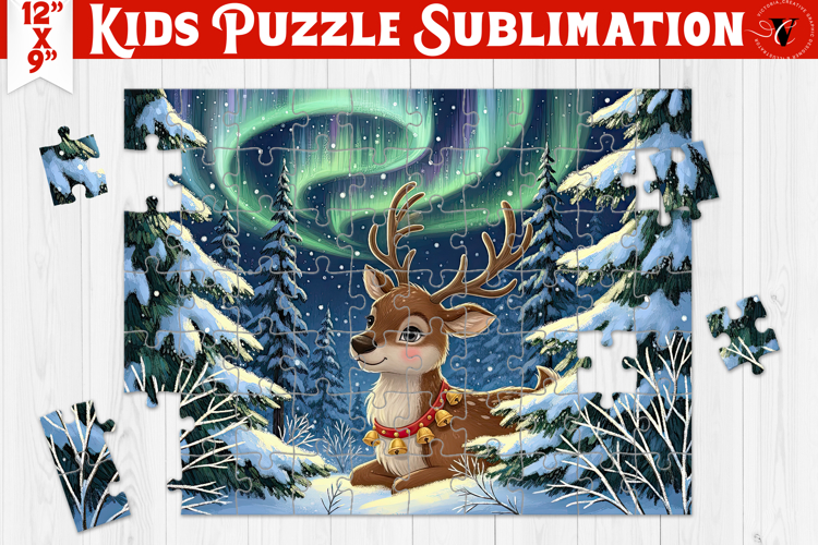 Kids puzzle | Christmas Scenes | Christmas reindeer