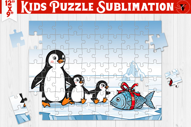 Kids puzzle | Christmas Scenes | Penguins
