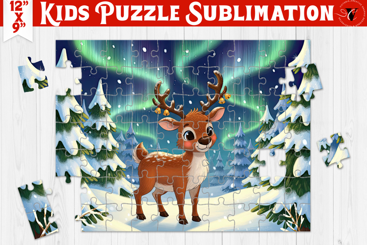 Kids puzzle | Christmas Scenes | Christmas reindeer
