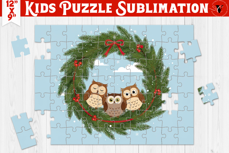 Kids puzzle | Christmas Scenes | Christmas wreath