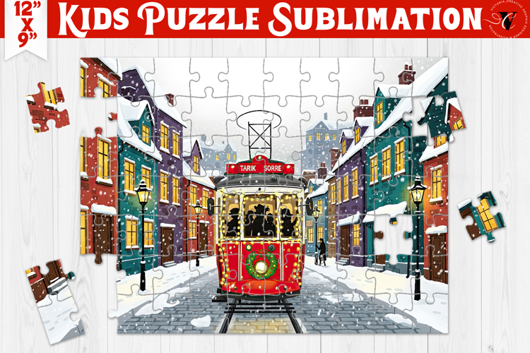 Kids puzzle | Christmas Scenes | Christmas tram