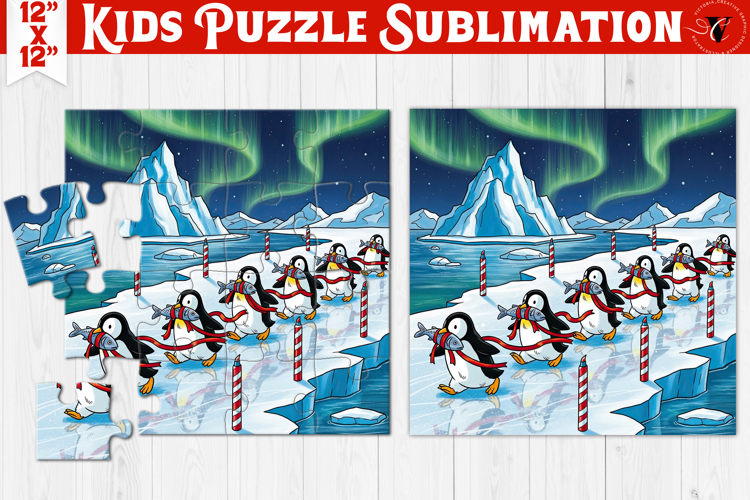 Kids puzzle | Christmas Scenes | Penguins