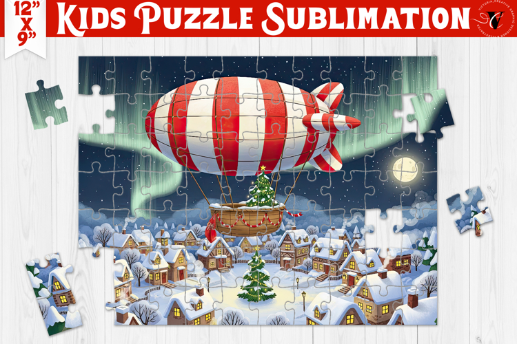Kids puzzle | Christmas Scenes | Airship
