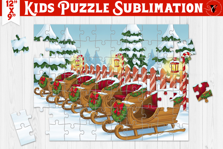 Kids puzzle | Christmas Scenes | Santas sleigh