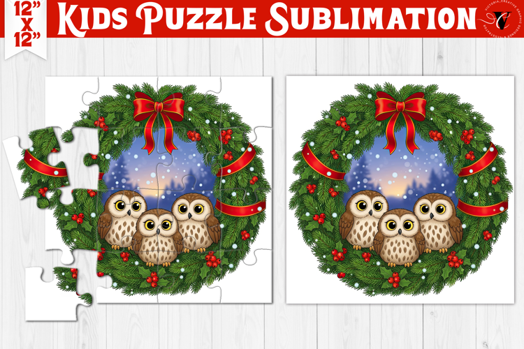 Kids puzzle | Christmas Scenes | Owls