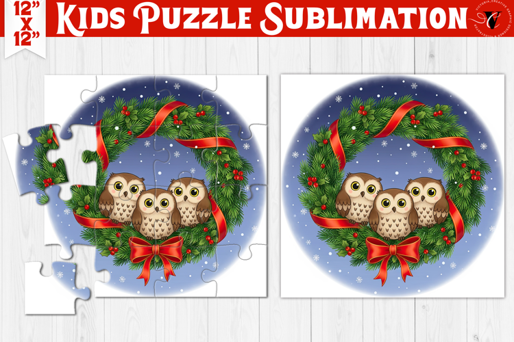 Kids puzzle | Christmas Scenes | Owls