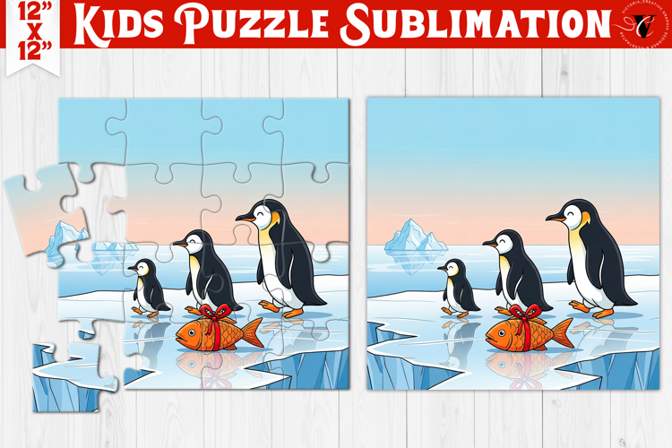 Kids puzzle | Christmas Scenes | Penguins