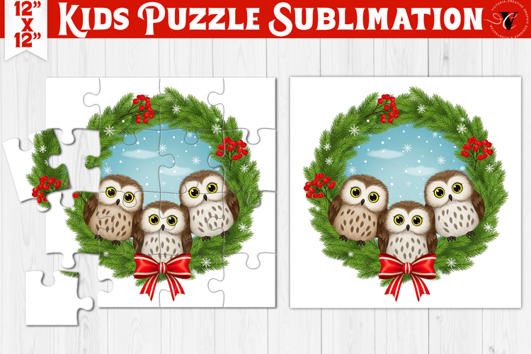 Kids puzzle | Christmas Scenes | Owls