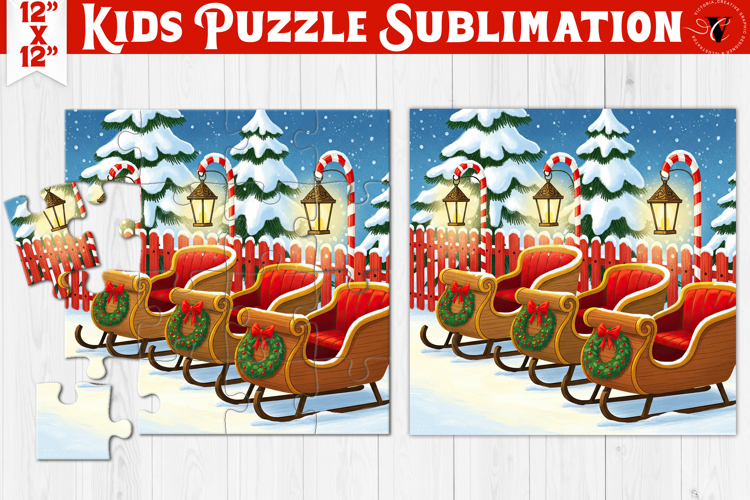 Kids puzzle | Christmas Scenes | Santas sleigh