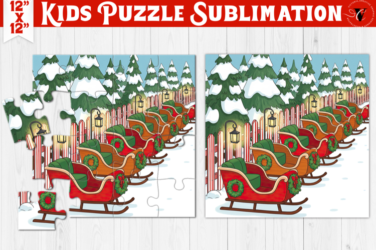 Kids puzzle | Christmas Scenes | Santas sleigh