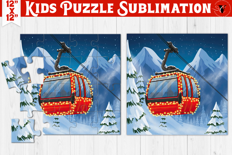 Kids puzzle | Christmas Scenes | Christmas funicular