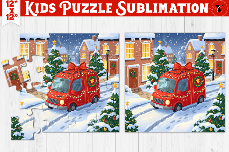 Kids puzzle | Christmas Scenes | Christmas car