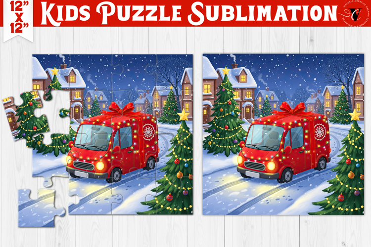 Kids puzzle | Christmas Scenes | Christmas car