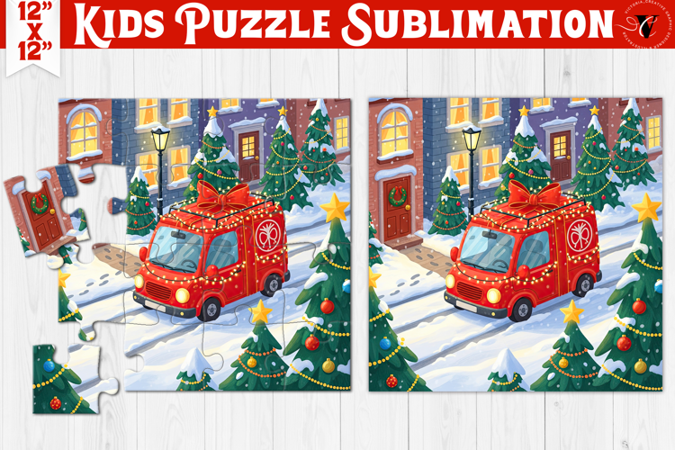 Kids puzzle | Christmas Scenes | Christmas car
