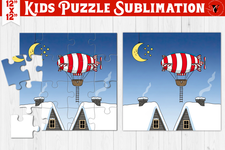 Kids puzzle | Christmas Scenes | Airship