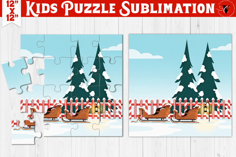 Kids puzzle | Christmas Scenes | Santa's sleigh