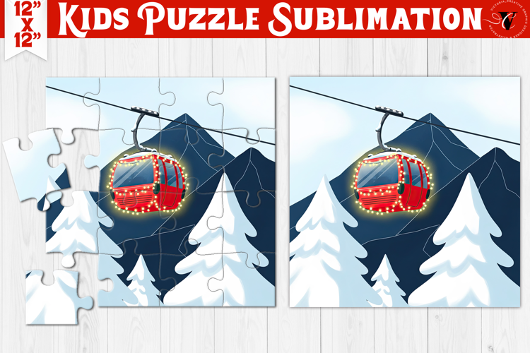 Kids puzzle | Christmas Scenes | Christmas funicular