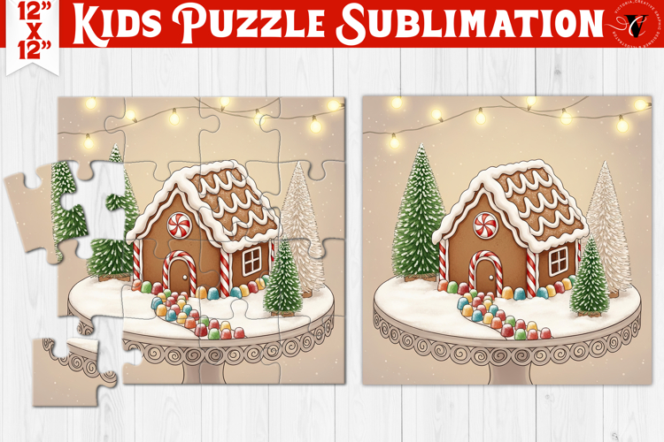 Kids puzzle | Christmas Scenes | gingerbread houses