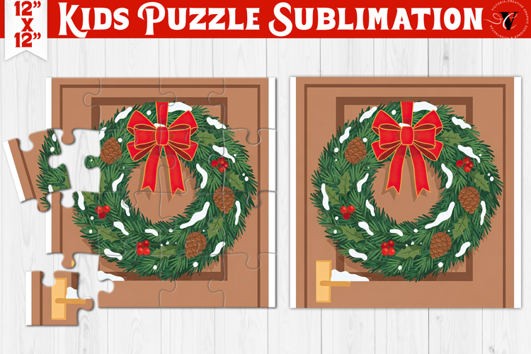 Kids puzzle | Christmas Scenes | Christmas wreath
