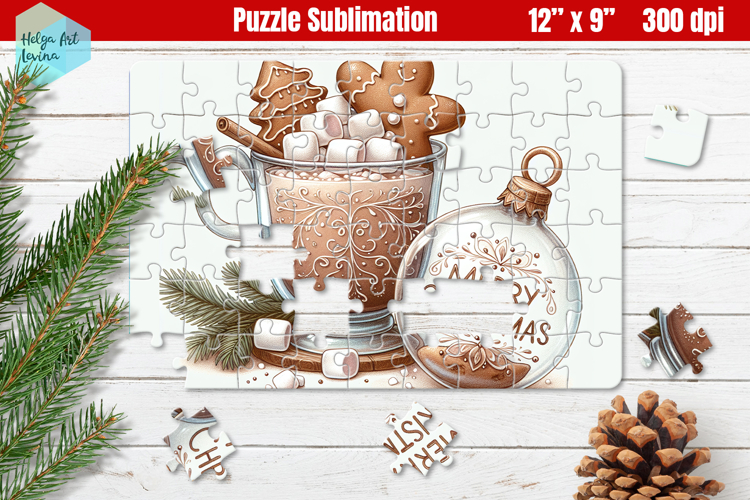 Hot drinks Christmas Kids Puzzles Sublimation