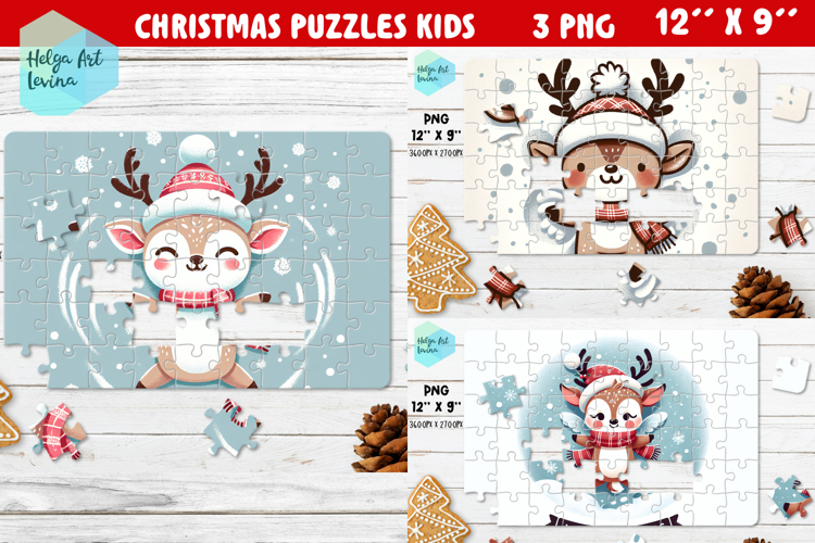 Christmas Deer | Kids Puzzles Sublimation