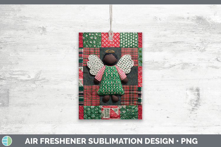 Angel Christmas Quilted Patchwork Air Freshener Sublimation