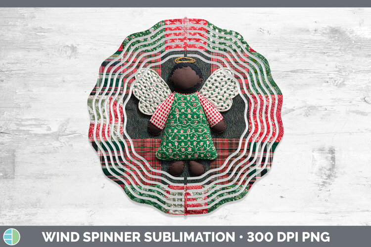 GorgeousChristmas Quilted Patchwork Wind Spinner design.