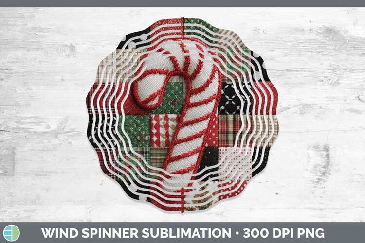 GorgeousChristmas Quilted Patchwork Wind Spinner design.