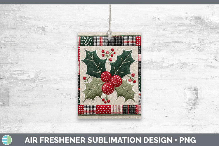GorgeousChristmas Quilted Patchwork Air Freshener design.