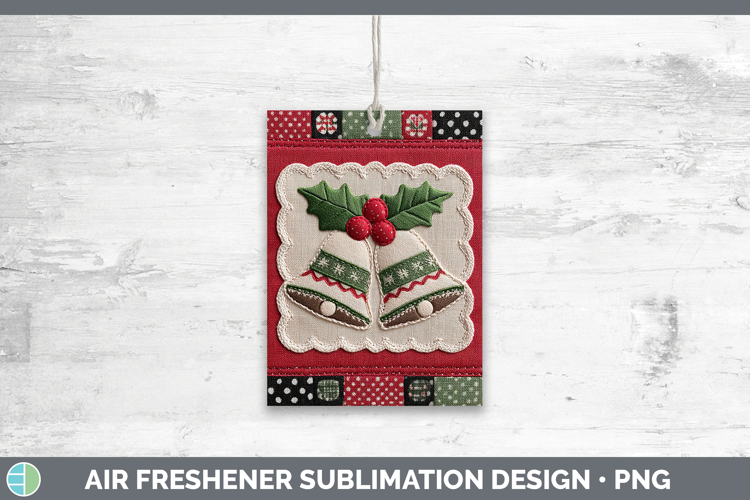 Jingle Bells Christmas Quilted Patchwork Air Freshener Subli
