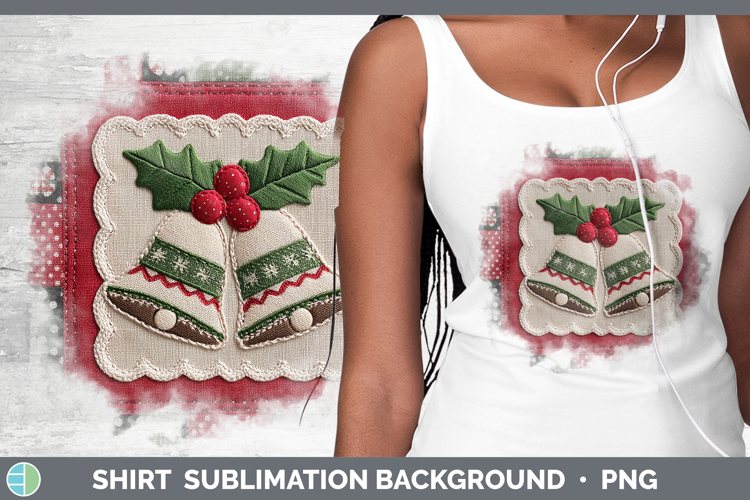 Jingle Bells Christmas Quilted Patchwork Shirt Sublimation D