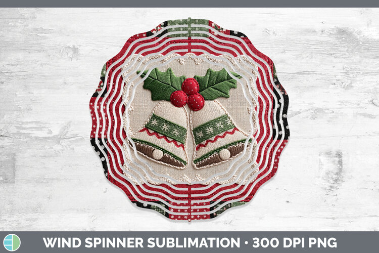 GorgeousChristmas Quilted Patchwork Wind Spinner design.