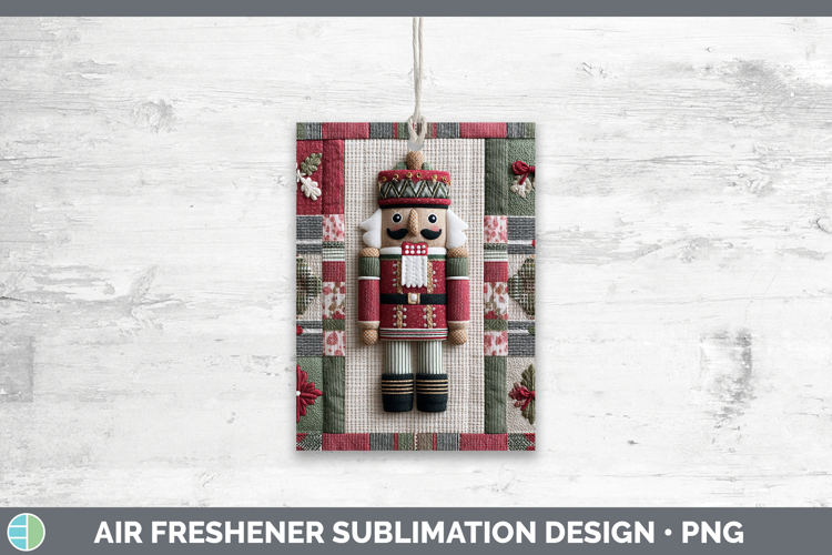 Nutcracker Christmas Quilted Patchwork Air Freshener Sublima