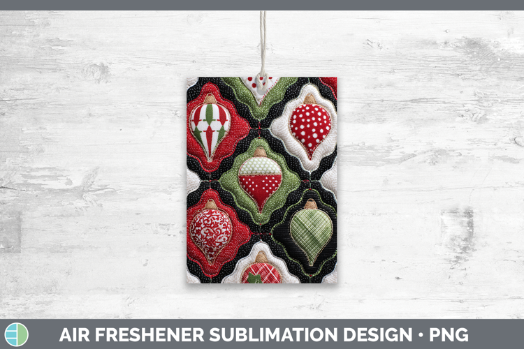 Ornaments Christmas Quilted Patchwork Air Freshener Sublimat
