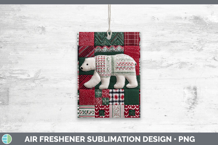 GorgeousChristmas Quilted Patchwork Air Freshener design.