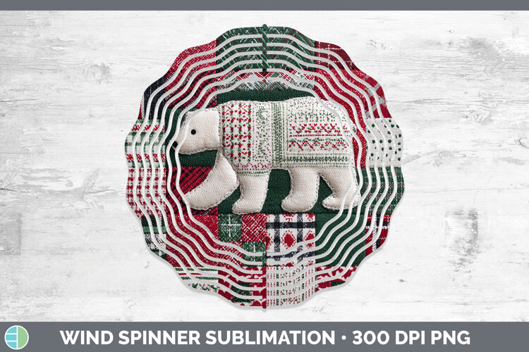 GorgeousChristmas Quilted Patchwork Wind Spinner design.