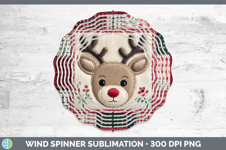 GorgeousChristmas Quilted Patchwork Wind Spinner design.