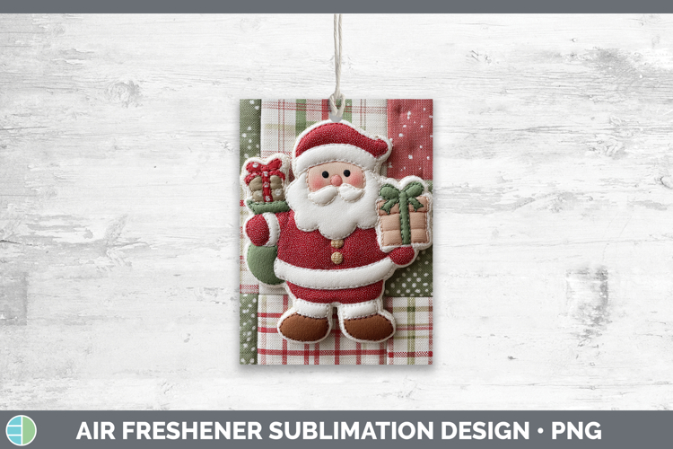 Santa Gifts Christmas Quilted Patchwork Air Freshener Sublim