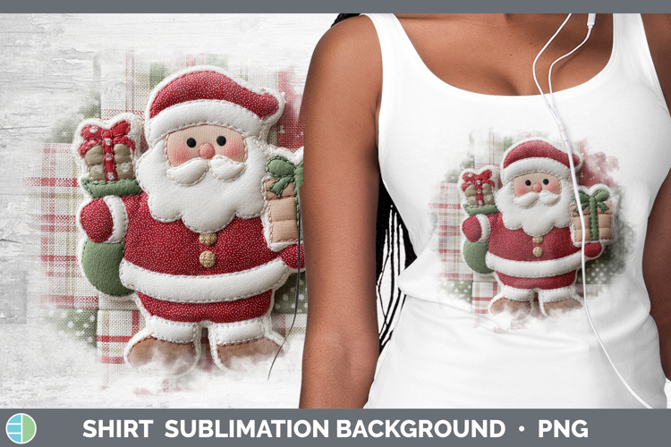 Santa Gifts Christmas Quilted Patchwork Shirt Sublimation De