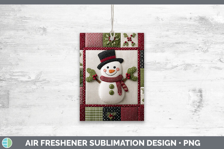 GorgeousChristmas Quilted Patchwork Air Freshener design.