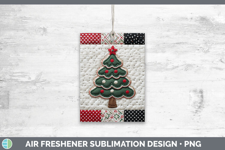 GorgeousChristmas Quilted Patchwork Air Freshener design.