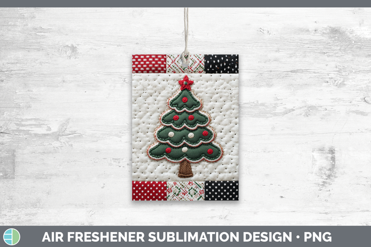 Tree Christmas Quilted Patchwork Air Freshener Sublimation D