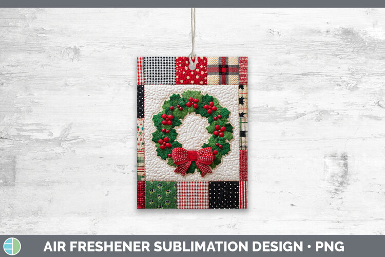 GorgeousChristmas Quilted Patchwork Air Freshener design.