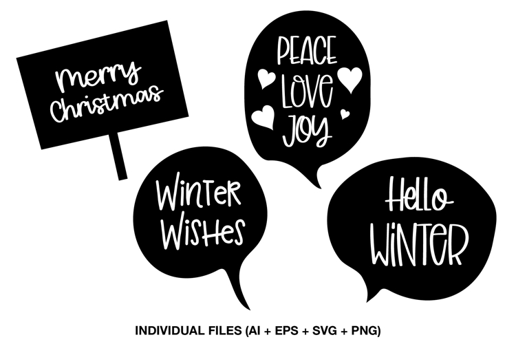 Christmas Quote SVG PNG, Winter Saying Cut File Graphics