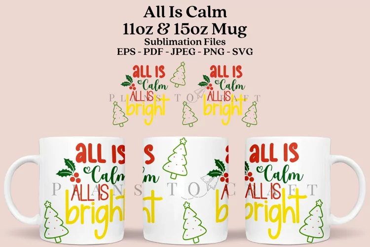 Christmas Quotes Mug Sublimation Wrap SVG