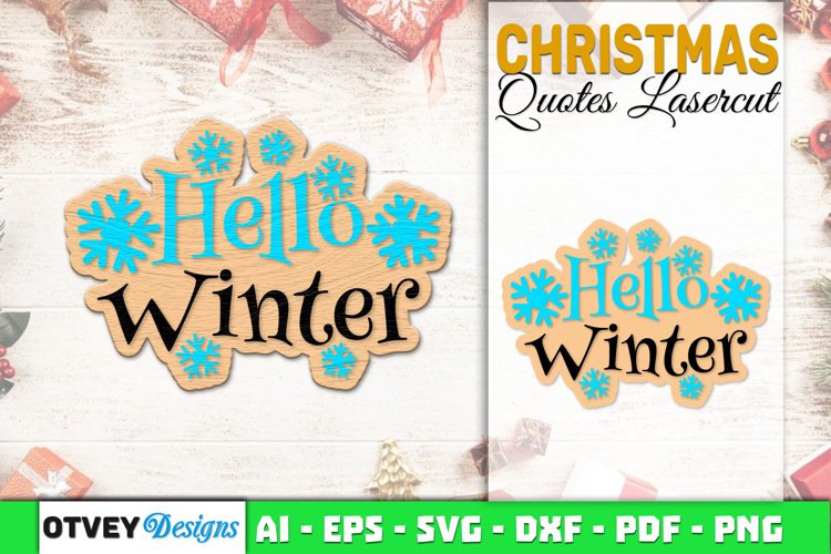 Christmas Quotes Vintage Lasercut