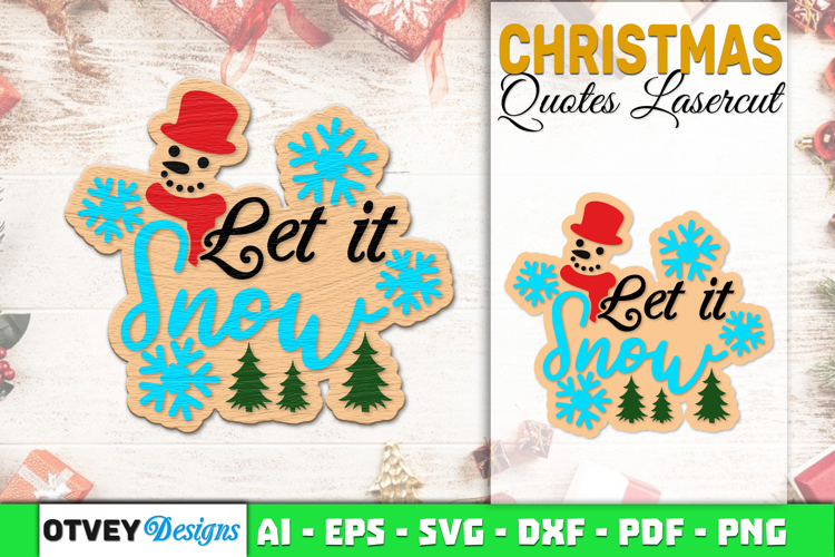 Christmas Quotes Vintage Lasercut