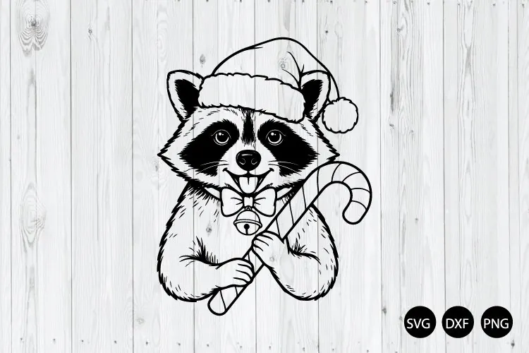 Funny Raccoon Christmas SVG, Raccoon SVG, Christmas SVG